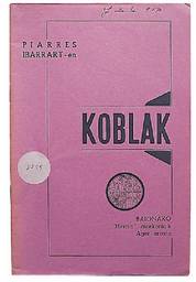 Baionan 1948an inprimaturiko Piarres Ibarrarten �Koblak� bertso bildumaren argitalpen baten azala.<br><br>(KOLDO MITXELENA Kulturunea).<br><br>